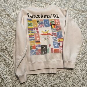 Abercrombie and Fitch Barcelona '92 White Sweater